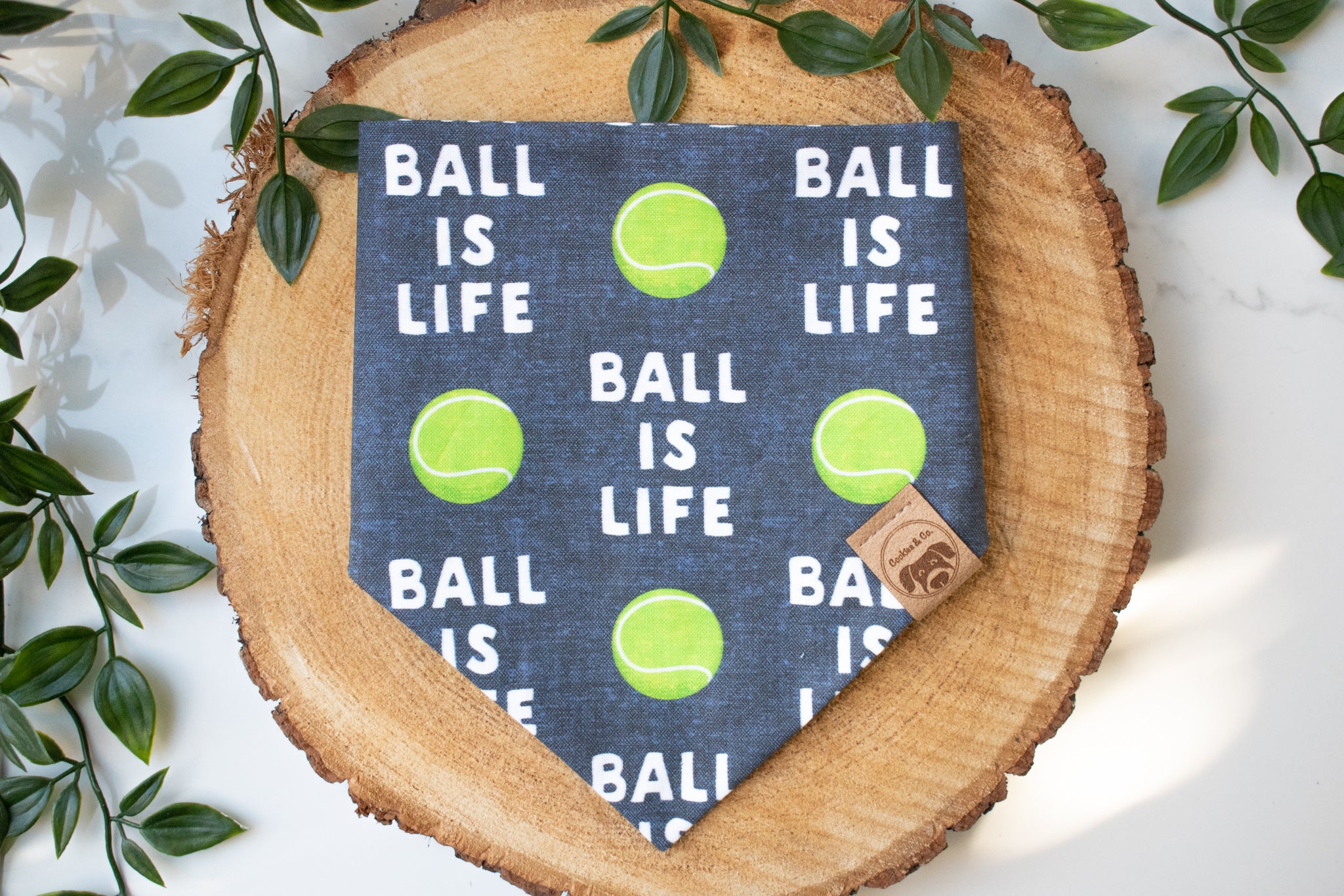 Ball is Life - Dog Bandana Tie-On with Snap Buttons