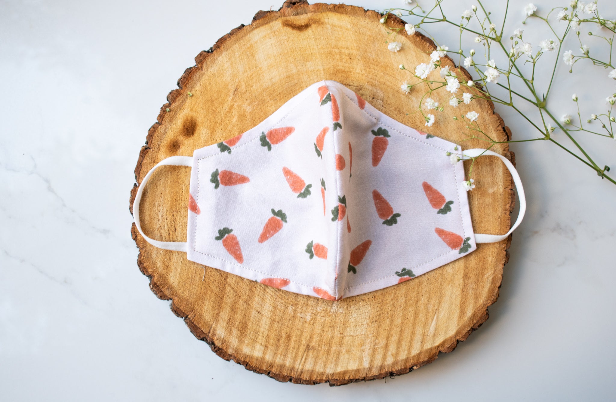 Cookies & Co. Crazy for Carrots Dog Bandana Matching Mask