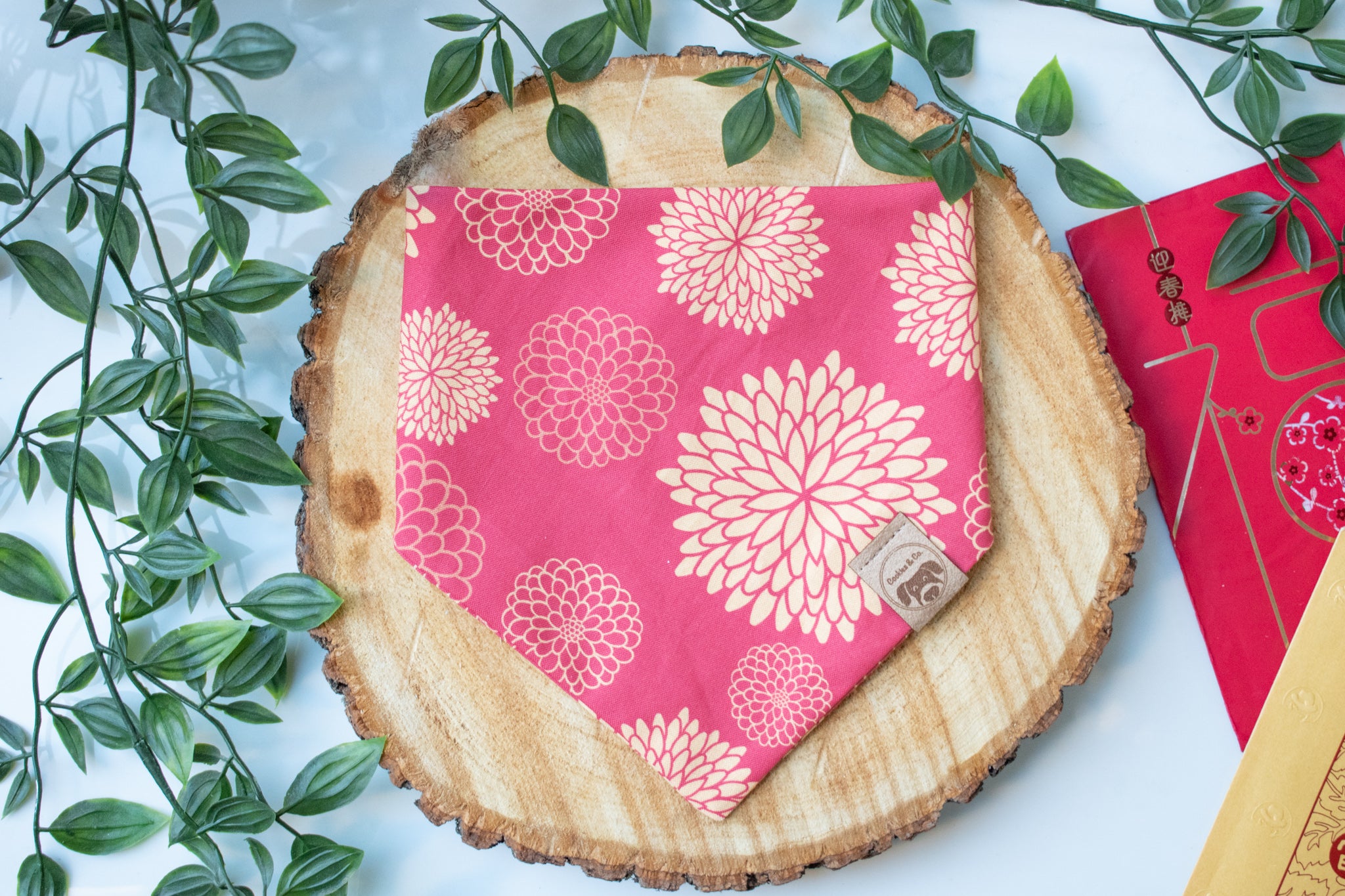 Cookies & Co. Fortune cookie dog bandana for lunar new year. #LoveCookiesCo