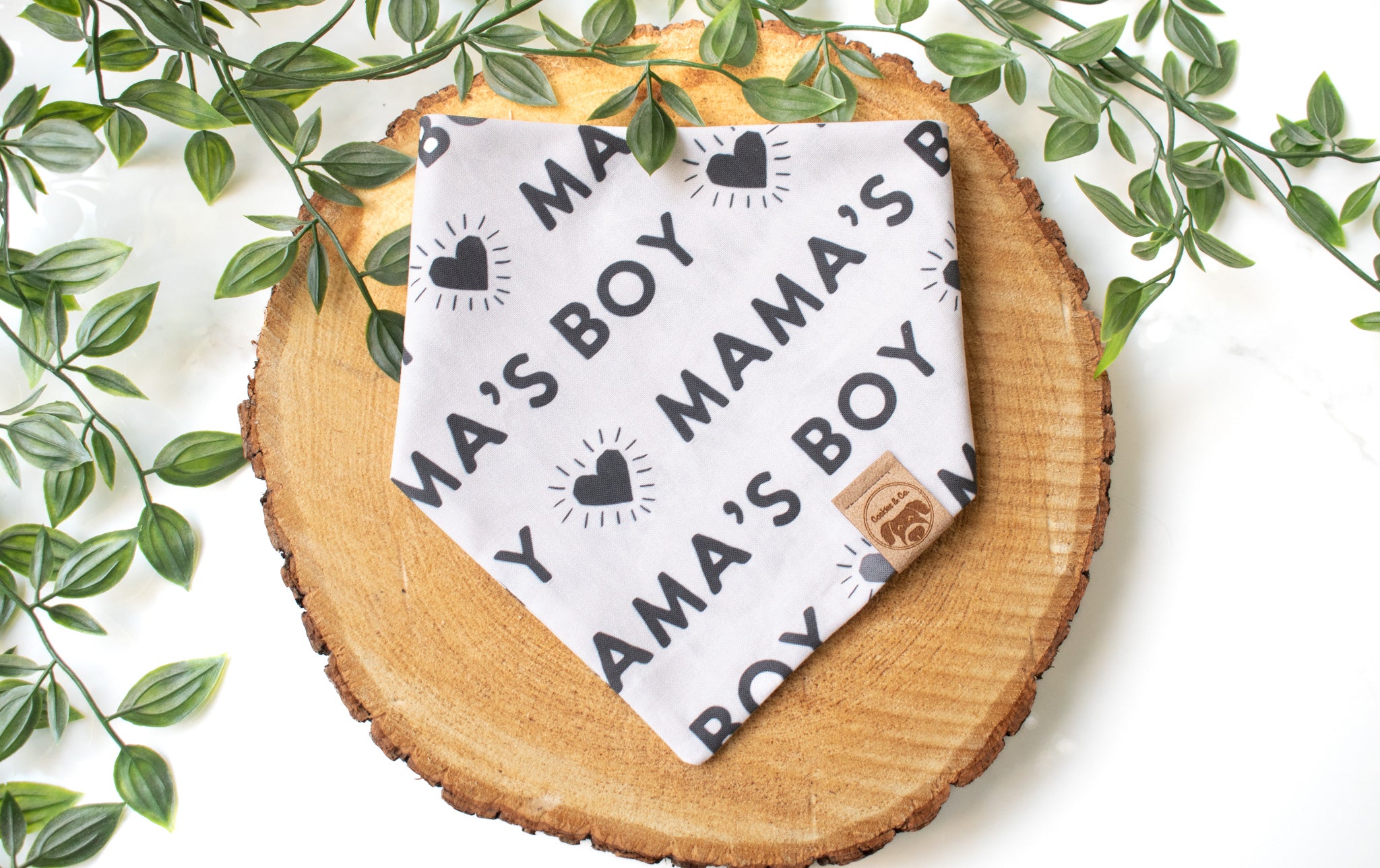 Mama's Boy - Dog Bandana Tie-On with Snap Buttons