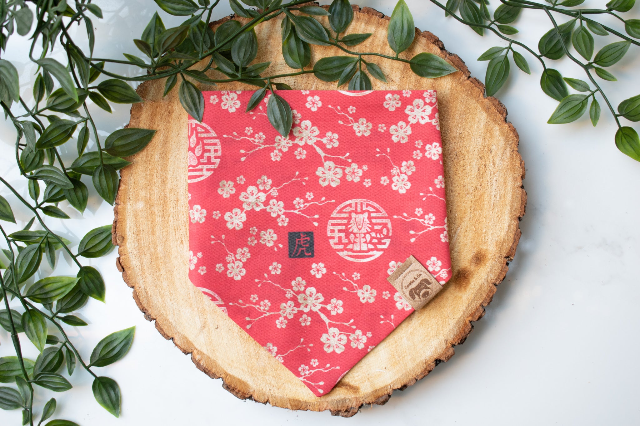 Year of the Tiger - Dog Bandana Tie-On with Snap Buttons